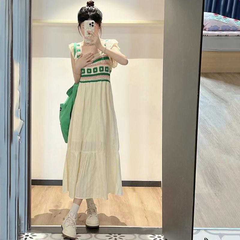 Đầm Dáng Chữ a Dài Trung Bình Màu Sắc Ngọt Ngào Phong Cách Nhật Bản Cho Nữ