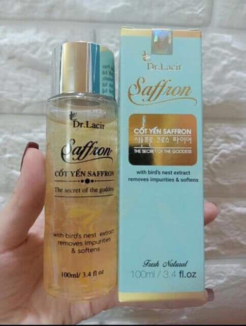 Toner Cốt Yến Safron Drlacir Chai 100ml,Hỗ trợ cân bằng độ ẩm trên da,Giúp co nhỏ lỗ chân lông,Giúp làm sạch sâu cặn bã | BigBuy360 - bigbuy360.vn