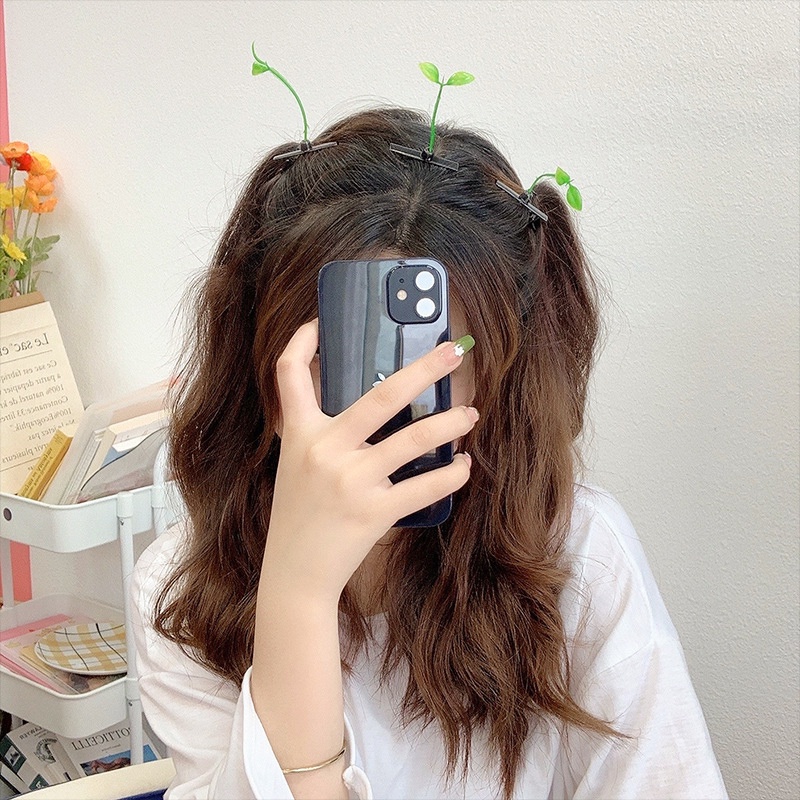 Kẹp tóc mầm cây vui nhộn đáng yêu - 01 Kẹp tóc