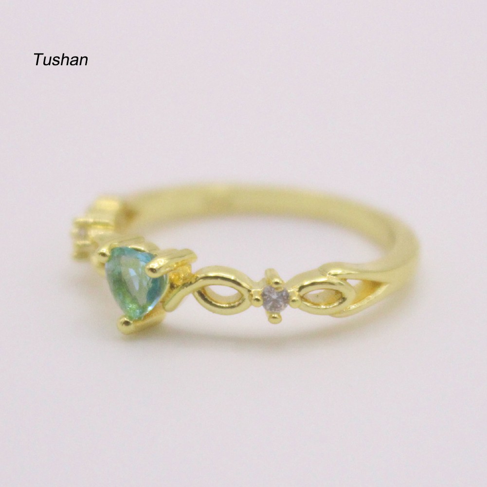 Dụng Cụ Kéo Căng TUSHNhẫn HợP Kim ĐíNh Đá HìNh Tim ThờI Trang