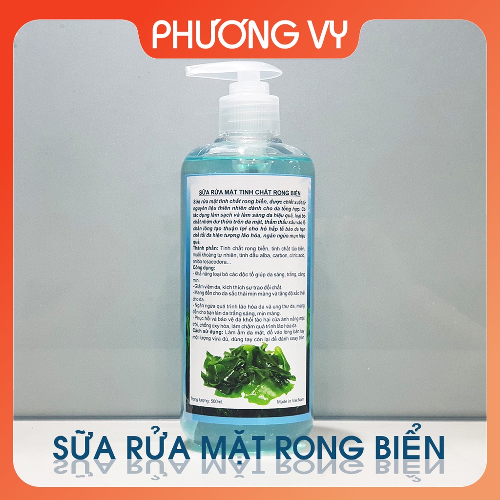 Sữa rửa mặt các loại 500ml cho Spa, hoa hồng, hoa cúc, lô hội, rong biển.