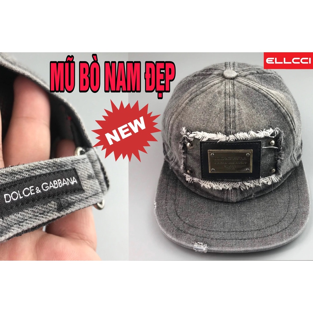 Mũ lưỡi trai - Nón kết loang bò jeans rách phong cách bụi bặm đường phố