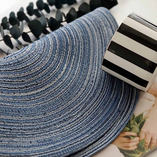 Round Design Table Ramie Insulation Pad Solid Placemats Linen Non Slip Table Mat Kitchen Accessories Decoration Home Pad Coaster Round coaster, placemat, heat pad