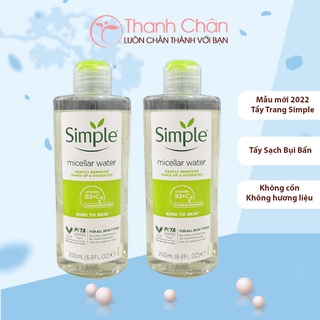 [Mẫu mới 2022] Nước Tẩy Trang Dịu Nhẹ Simple Kind To Skin Micellar Water 200ml