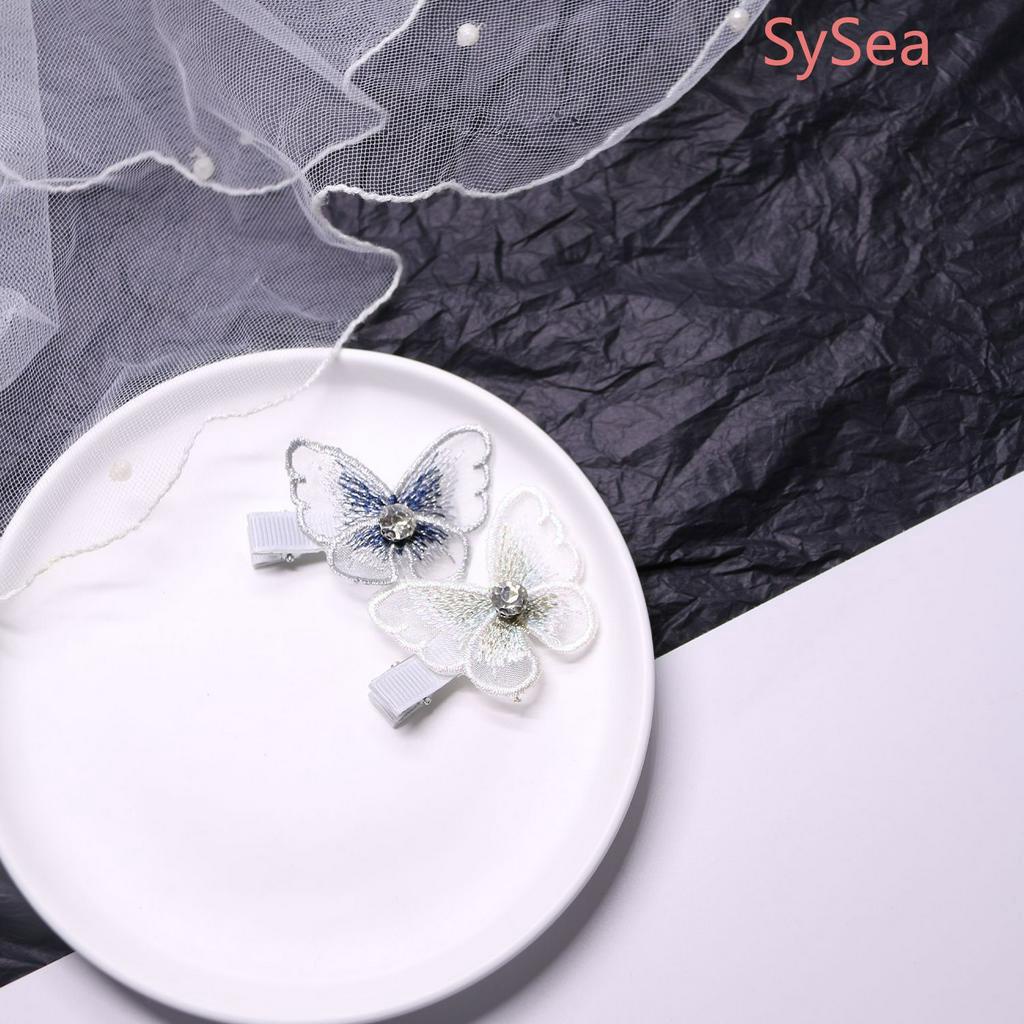 Kẹp tóc ren hình bướm xinh xắn cho bé gái