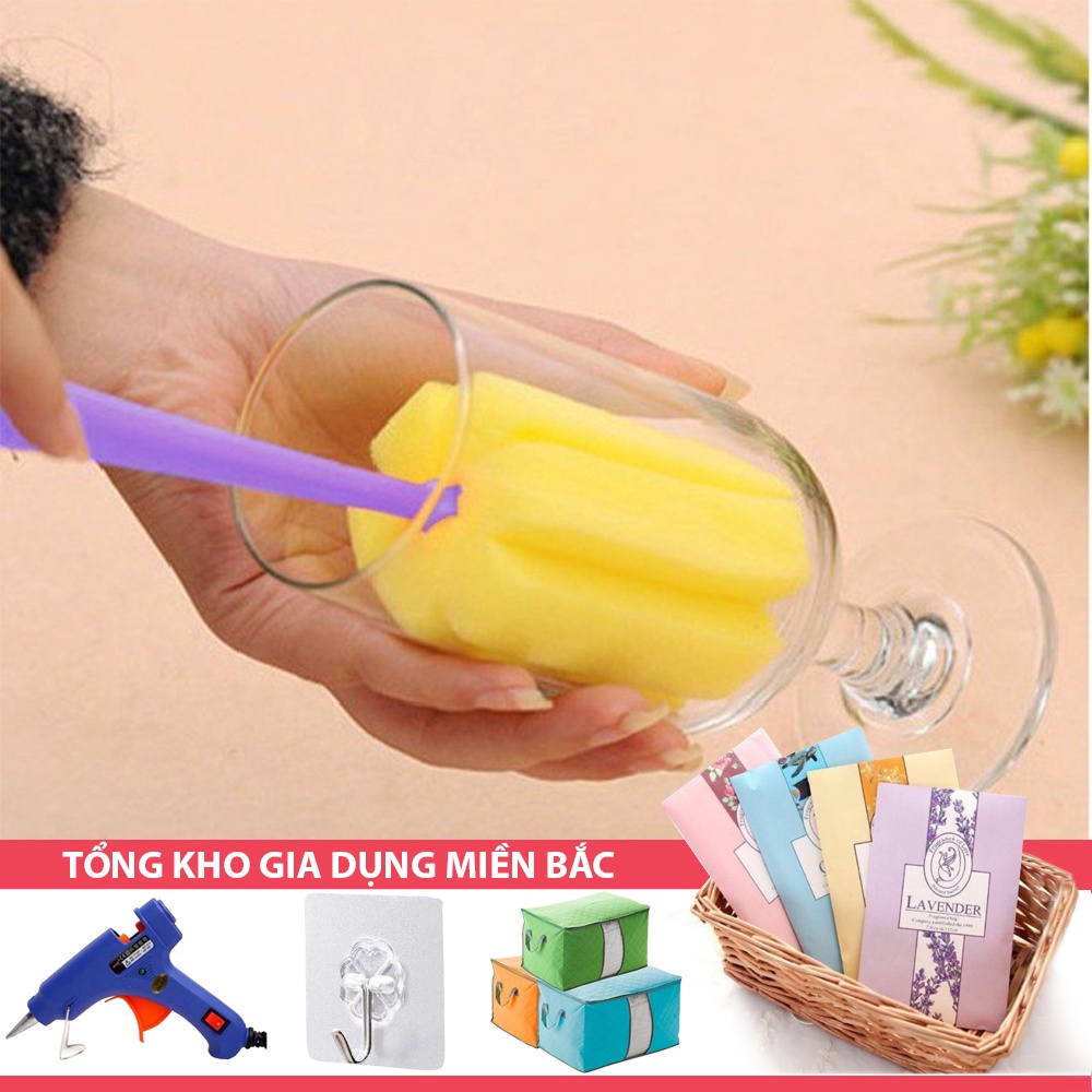 Cây Rửa Cốc Ly SIÊU RẺ BỀN Chọn Loại - Dụng Cụ Cọ Bọt Biển Rửa Vệ Sinh Bình Sữa
