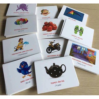 Flashcards  - Bộ thẻ học 15 chủ đề  tiếng anh cho bé