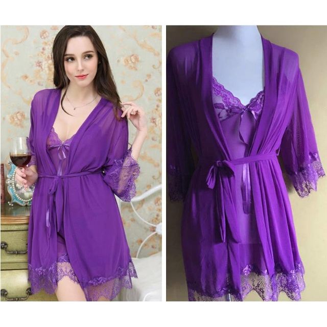 [ FreeSize 40 - 62kg ] SÉT BỘ ÁO CHOÀNG VOAN THUN CAO CẤP | BigBuy360 - bigbuy360.vn