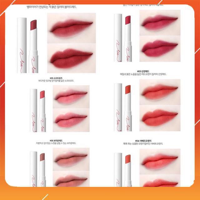 Miễn Phí Ship -  CAM KẾT HÀNG CHUẨN Son 2 đầu Karadium Pucca Smudging Tint Stick vỏ trắng