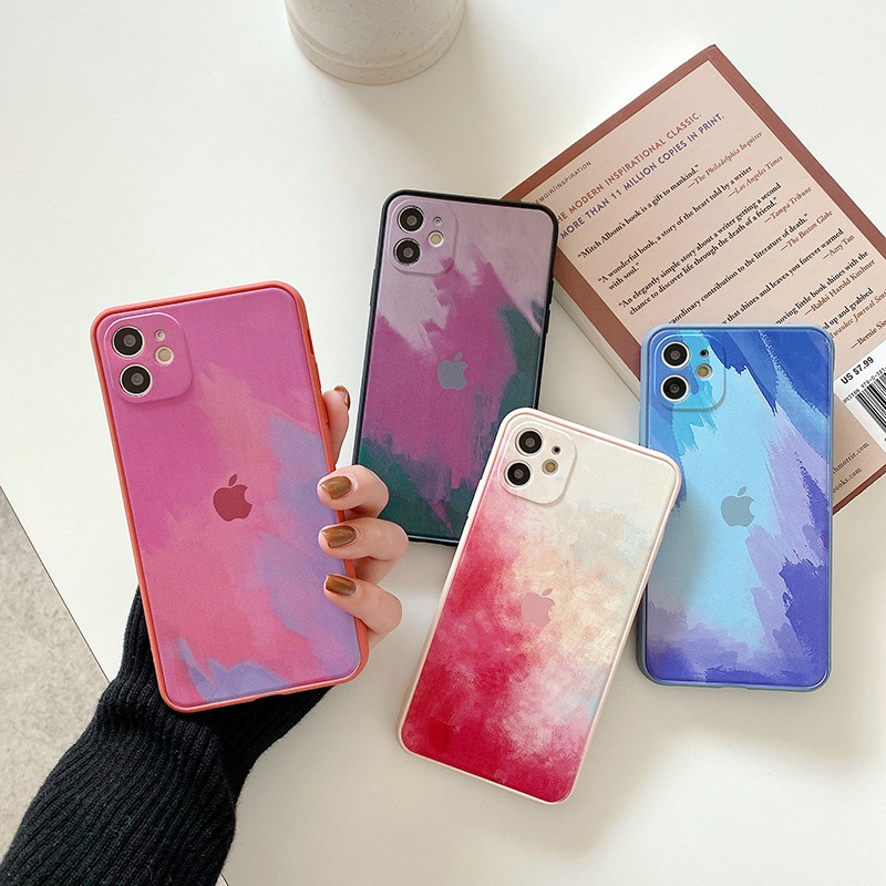 Ốp Điện Thoại Mềm Bảo Vệ Ống Kính Máy Ảnh Màu Nước Cho Iphone 11 Pro Max Xs Max X Xs Xr Se2 7 8 Plus (24 Giờ) Road999Xx.My108356672