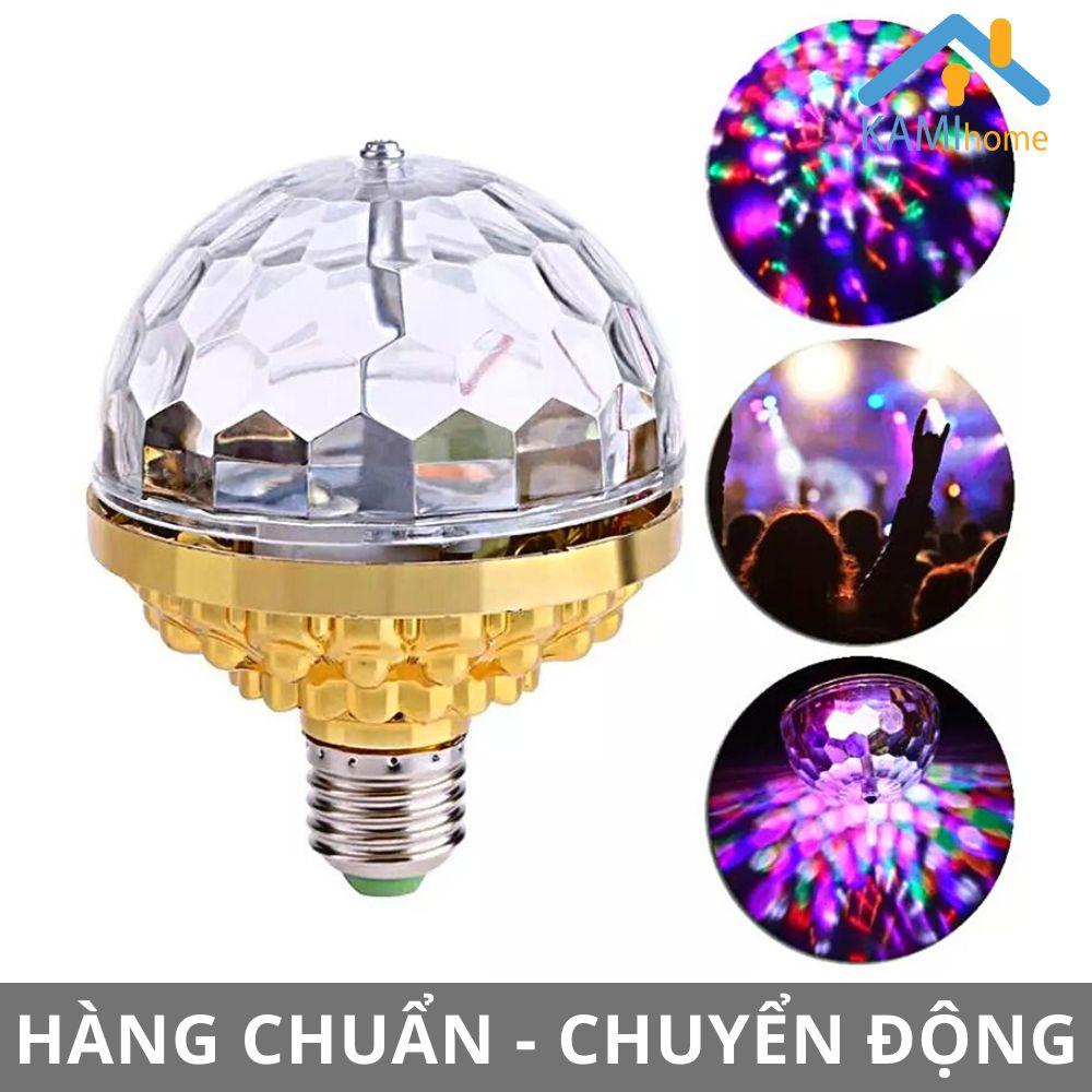 Đèn led trang trí phòng ngủ và tiệc nhiều màu sắc chuyển động hình Bóng đèn đui xoáy cắm điện mã 26015