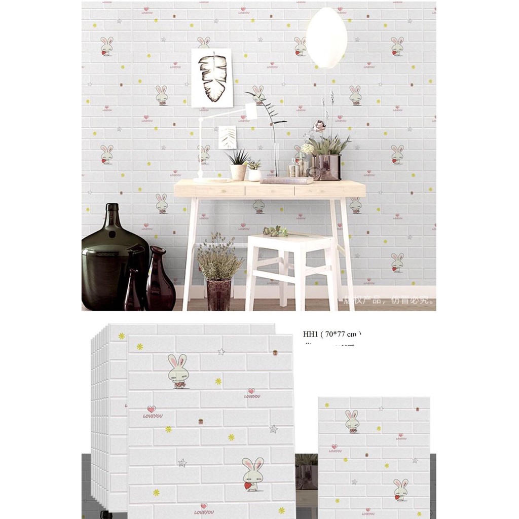 Xốp dán tường 3d hoạt hình dễ thương | BigBuy360 - bigbuy360.vn