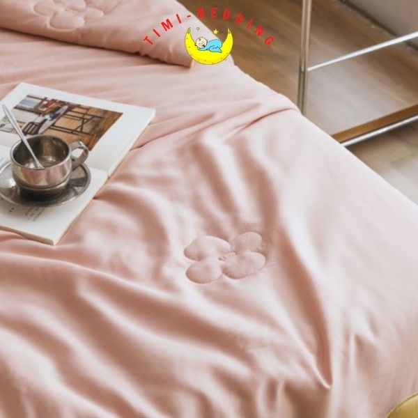 Chăn hè tencel thêu hoa nhập khẩu cao cấp, mát mẻ kích thước 2x2,3m - mền hè tencel – Timibedding