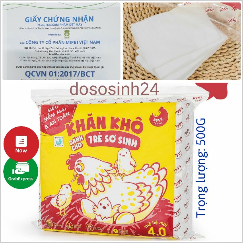 [Mã MKBCSALE7 giảm 8% đơn 250K] Hỏa Tốc - Khăn khô đa năng Mipbi 500G