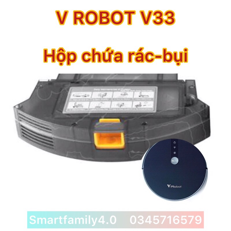 Hộp chứa bụi rác( BH 3 tháng- new100%) cho Robot hút bụi V ROBOT V33