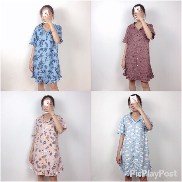 Váy ngủ pijama nopi shop | BigBuy360 - bigbuy360.vn