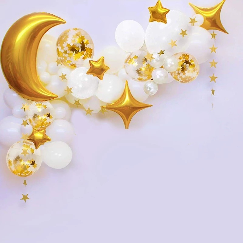 1 Bong Bóng Nhôm 36 &quot;Hình Trăng Sao Dùng Trang Trí Tiệc Cưới, Sinh Nhật, Giáng Sinh, Valentine