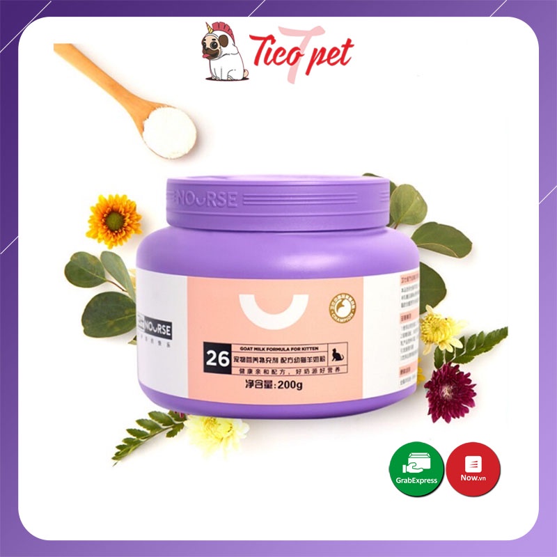 Nourse 26 Sữa cho mèo con sữa dê cho mèo sơ sinh thay thế sữa mẹ TICOPET