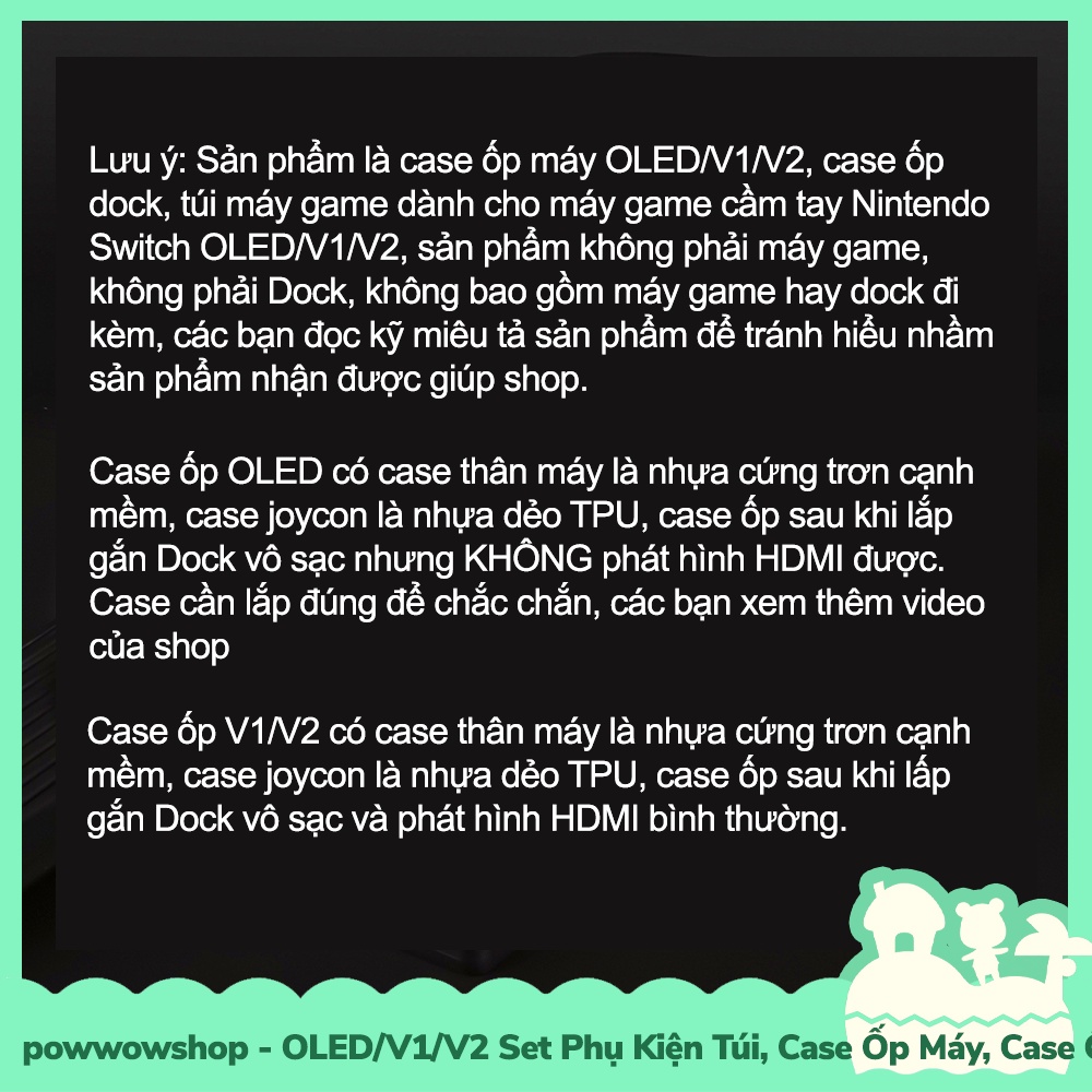 [Sẵn VN - Hỏa Tốc] OLED/V1/V2 Set Phụ Kiện Case Ốp Máy, Ốp Dock, Túi Đựng, Hộp Băng Cho Máy Nintendo Switch Shin Seiki E