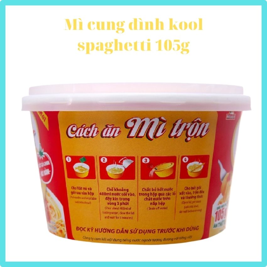 Mì trộn khô cung đình kool spaghetti thịt bò hầm,BBQ sườn nướng Hàn Quốc105gMTK01