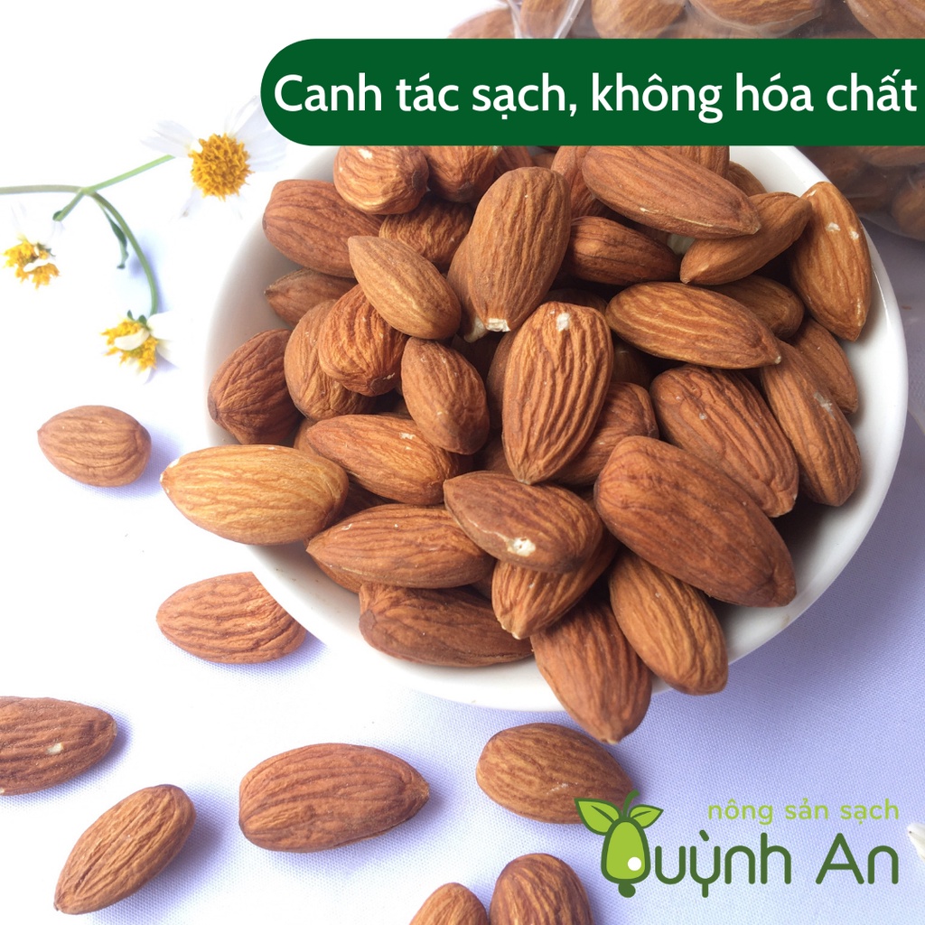 Hạnh Nhân Tươi NK Mỹ Làm Bánh , Nấu Sữa , Rang (500g)- chuẩn vị, không chất bảo quản- Nông sản sạch Quỳnh An