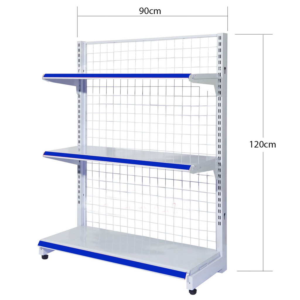 Kệ siêu thị đơn Dài 70,90,120 cm x Cao 120cm x 3 tầng - Lắp Ghép Đa Năng
