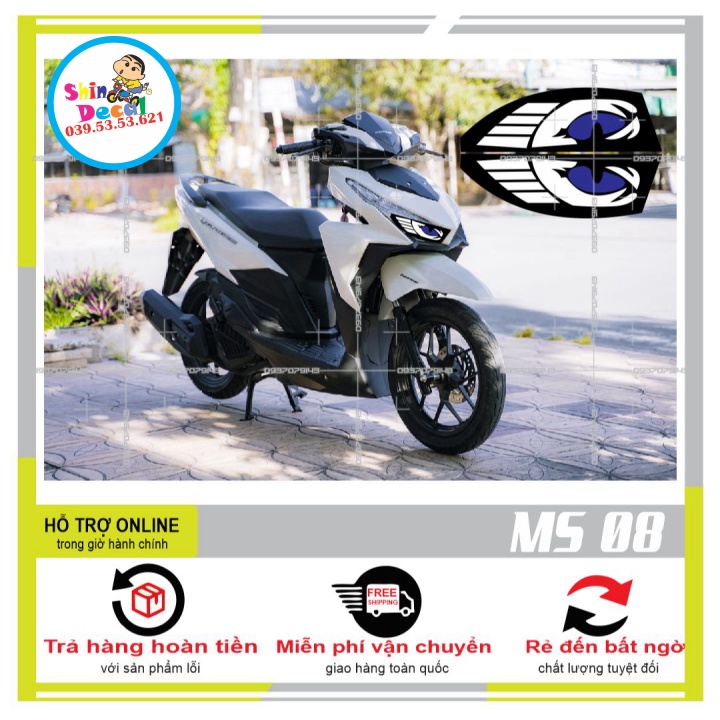 TEM DÁN ĐÈN SƯƠNG MÙ XE VARIO 2017 (DECAL TRONG SUỐT) MS 08 - SHINDECAL2