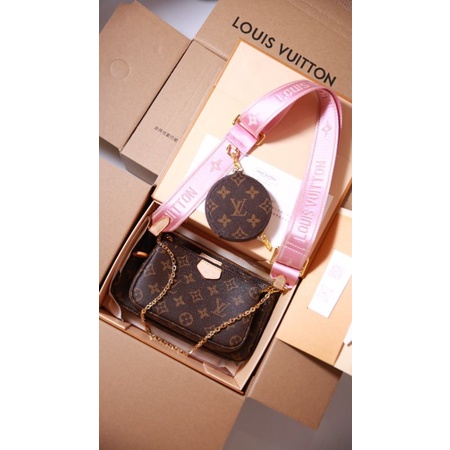 Túi nữ LV Pochette set 3 món kèm 2 quai fullbox 2 lớp cực đẹp