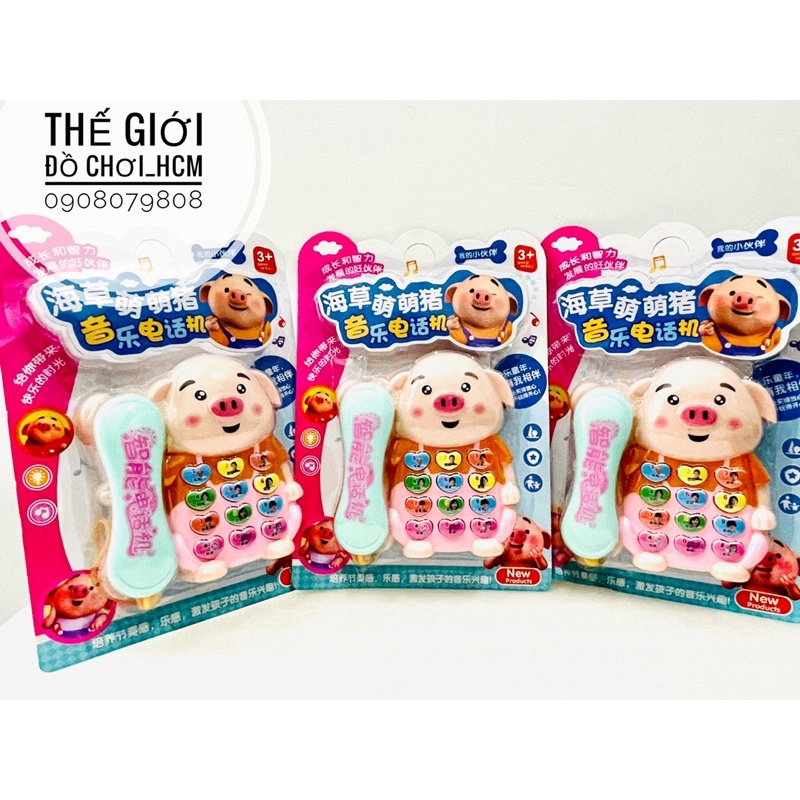 [MẪU MỚI- ĐẸP] Đồ chơi điện thoại heo hồng siêu đáng yêu dành cho bé cưng.