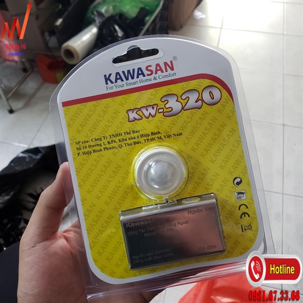 [RẺ NHẤT SHOPEE] Công Tắc Cảm Ứng Hồng ngoại Âm Trần Kawa KW-320