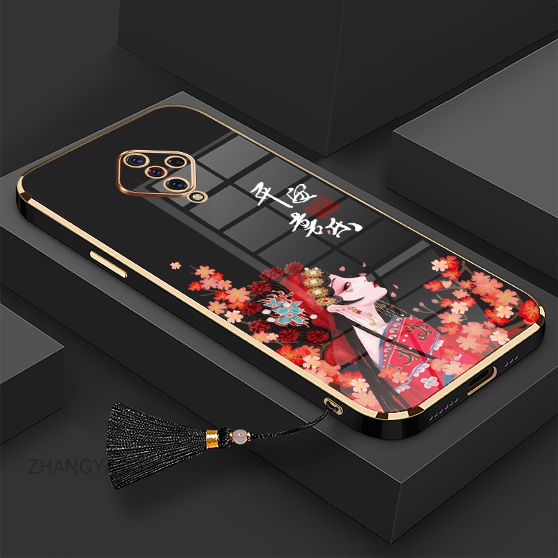 Ốp Điện Thoại TPU Silicon Mềm Viền Thẳng Có Dây Đeo Cho vivo s1 pro s1