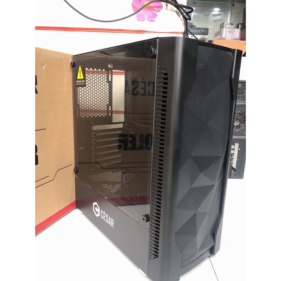 Vỏ Case máy tính CESAR COOLER White  , Black  ATX mặt kính cường lực - CÉSAR COOLER