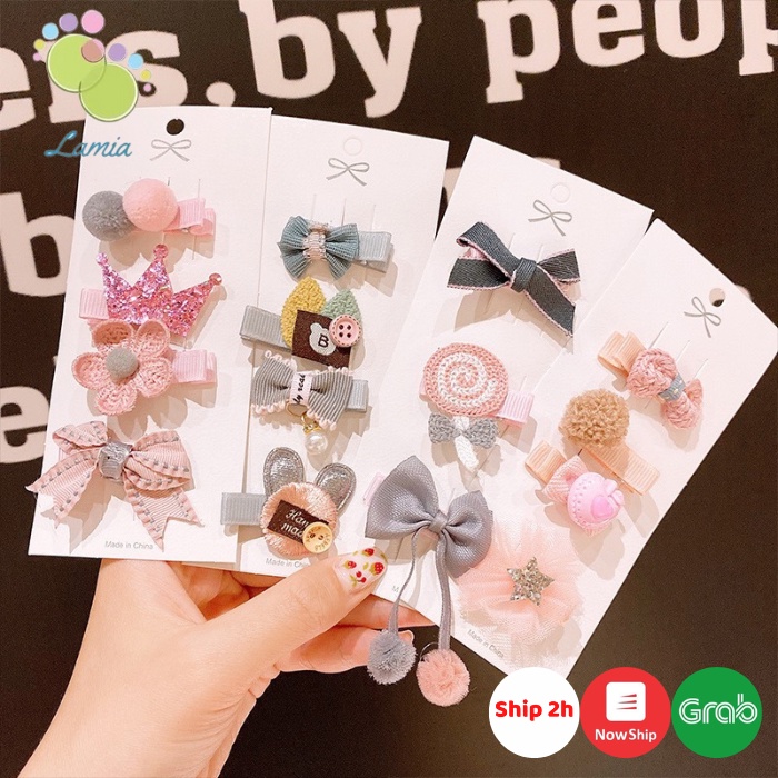 SET 4 KẸP TÓC XINH XẮN PHONG CÁCH CÔNG CHÚA GIÀNH CHO BÉ GÁI