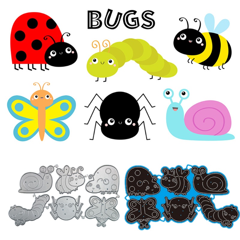 Khuôn Cắt Giấy Làm Từ Thép Carbon Hình Bọ Rùa Hoạt Hình Trang Trí Scrapbook