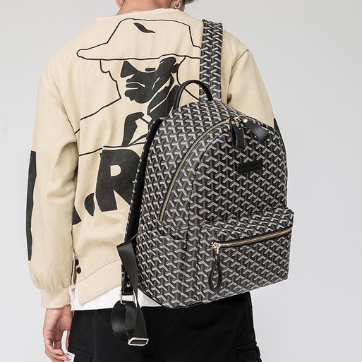 Balo đi học Balo da EDM nam nữ Cặp đi học Ba lô LV ulzzang unisex balo laptop da pu cặp sách học sinh chống nước