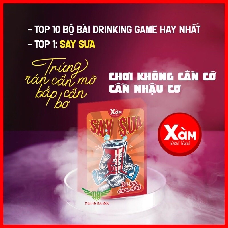 Bộ bài drinking game XÀM phiên bản SAY SƯA , bộ bài ăn nhậu uống 68 lá hot trend