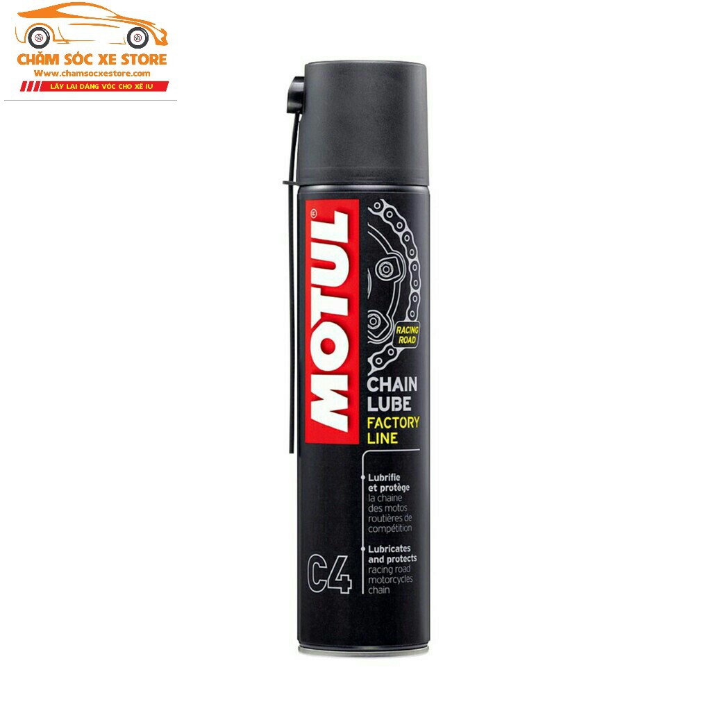 Xịt dưỡng sên Motul C4 Chain Lube Factory Line 400ml chamsocxestore