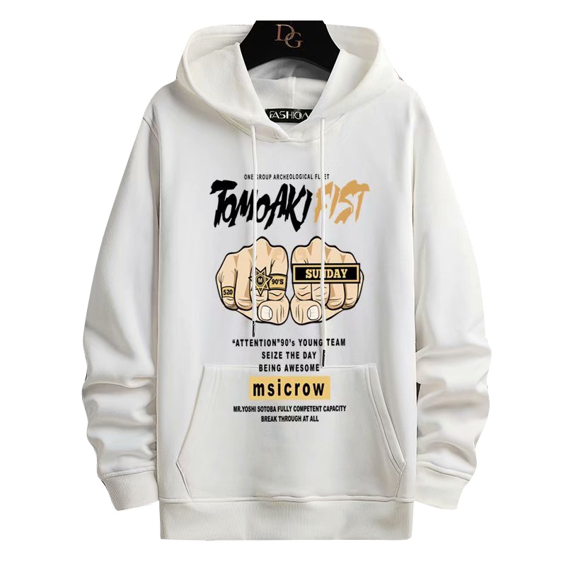 Áo Hoodie Thun Nỉ Nam Thu Đông Dài Tay Mũ Trùm Đầu Túi Bụng Họa Tiết Zenkocs3 MEN TOP 185