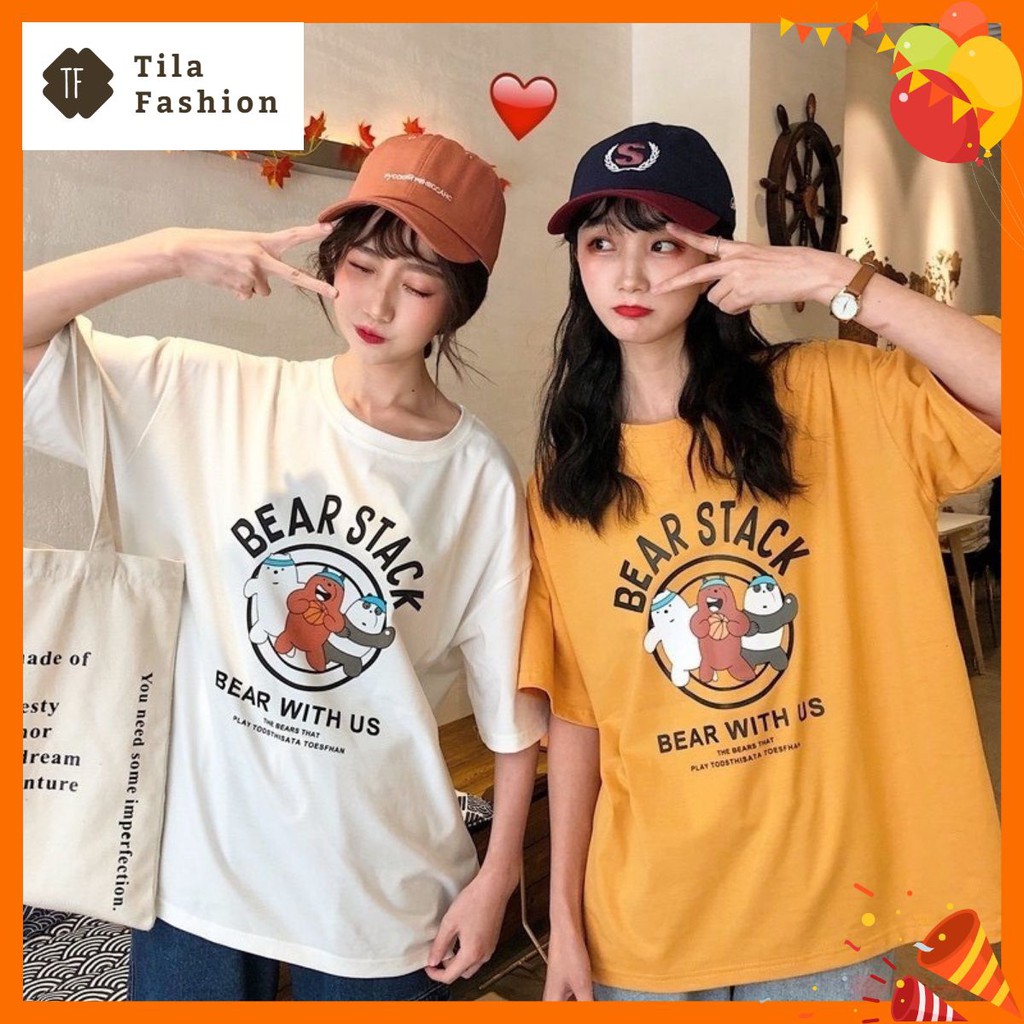 Áo Thun Unisex Bearstack [HÌNH THẬT+CLIP SHOP TỰ QUAY] | BigBuy360 - bigbuy360.vn