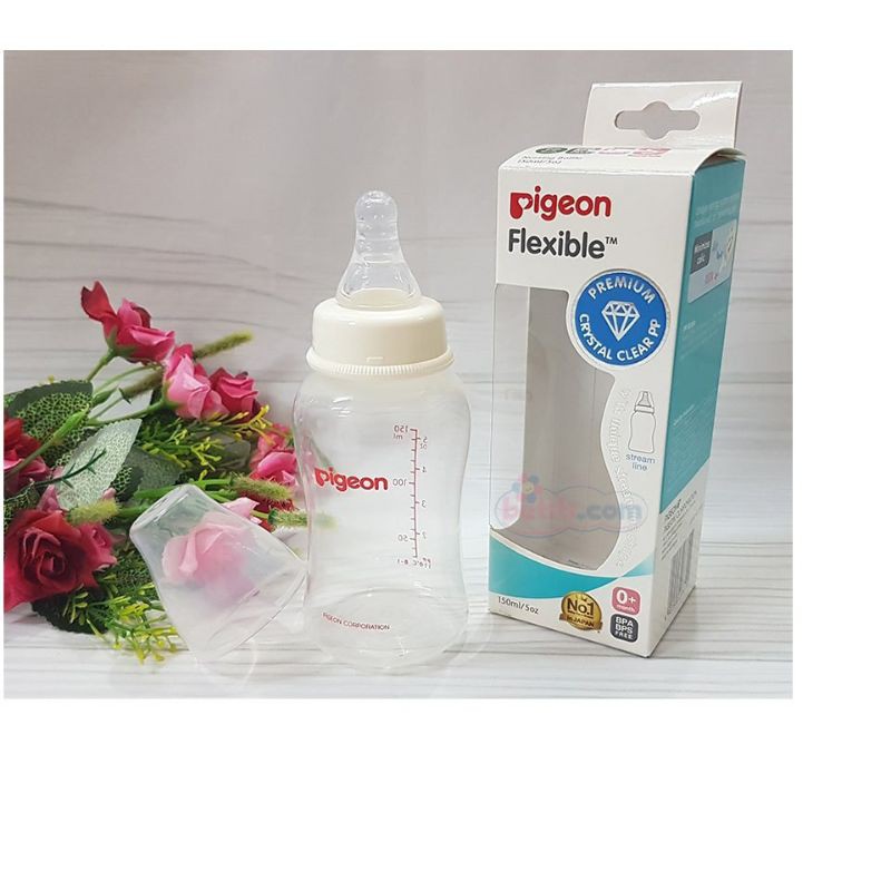 Bình sữa pigeon Flexible 250ml và 150ml núm ti siêu mềm