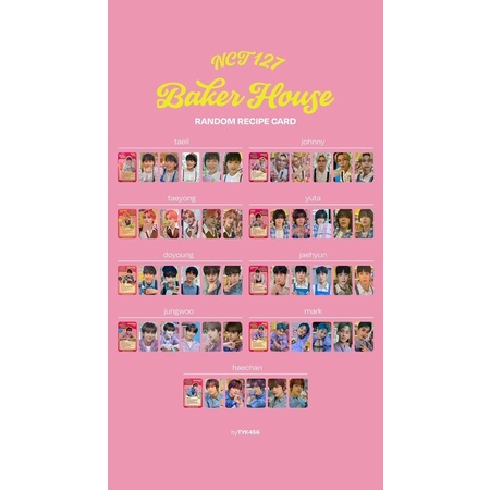 Bộ ảnh thẻ bo góc NCT127 Baker house, Retro house- random photocard