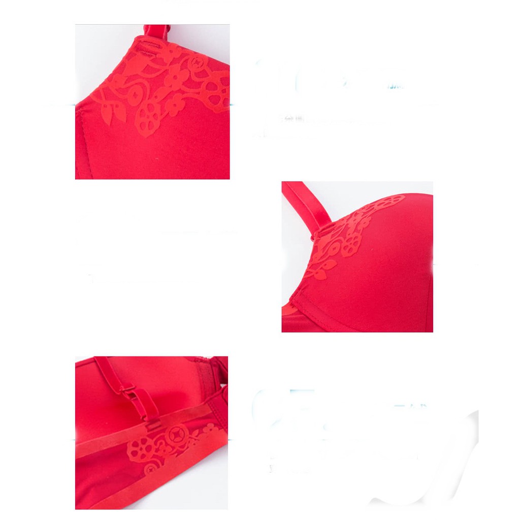 Áo ngực nữ Triumph Sloggi Luxe 8213 có gọng,đệm vừa ôm nâng đẩy ngưc màu Đỏ