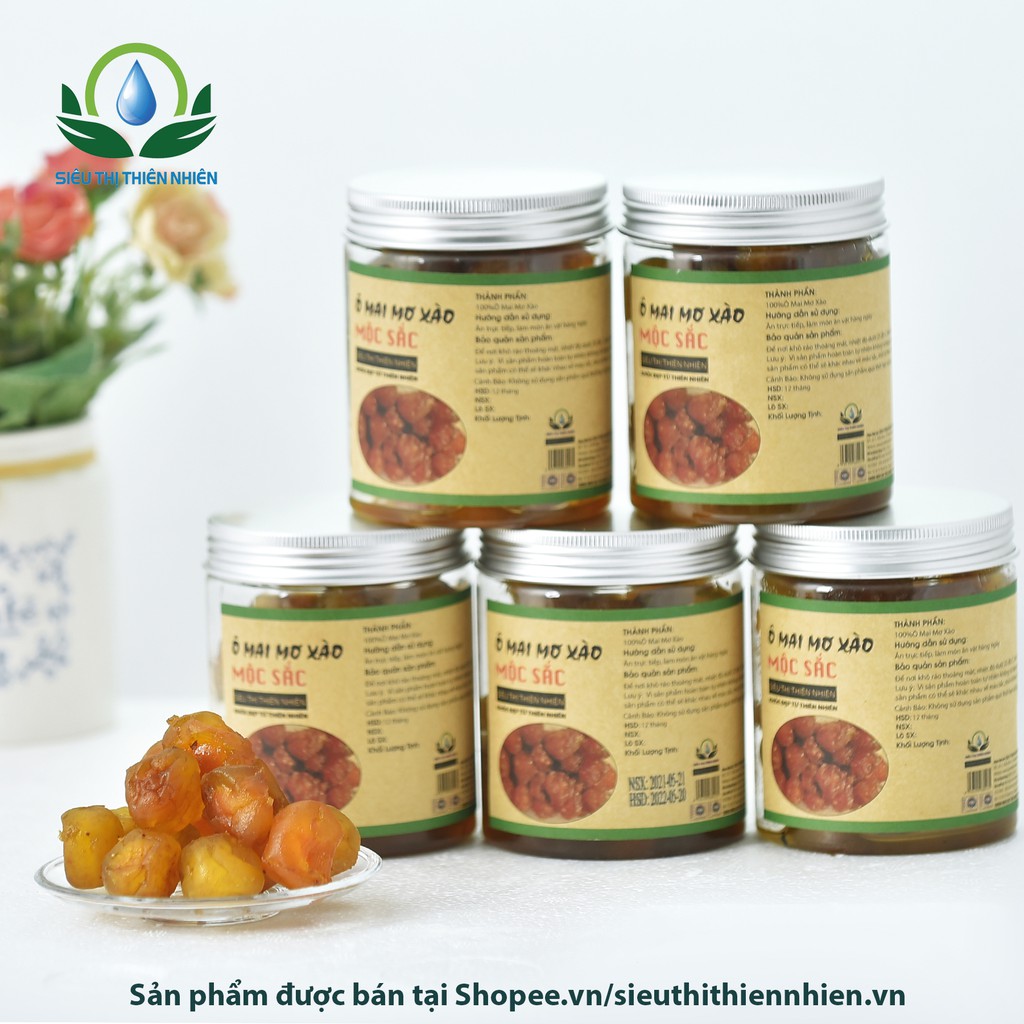 Ô mai mơ xào Mộc Sắc, xí muội hỗ trợ giảm ho, nhiệt miệng cao cấp của siêu thị thiên nhiên