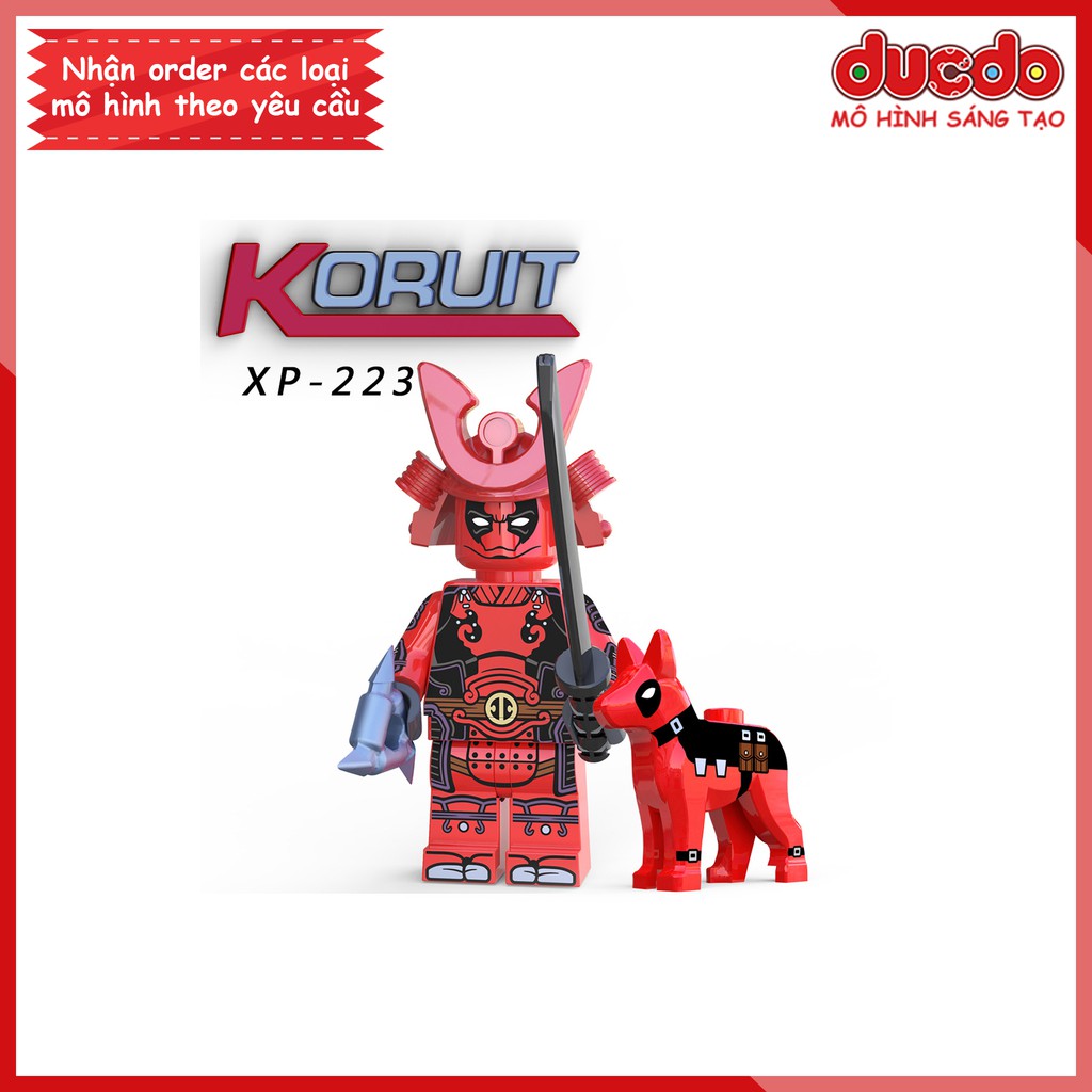 Minifigures quái nhân Deadpool kèm chó mới nhất - Đồ chơi Lắp ghép Xếp hình Mini Mô hình KORUIT KT1030