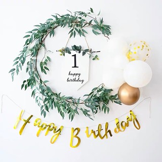 Bảng số cờ handmade trang trí sinh nhật phong cách Hàn Quốc