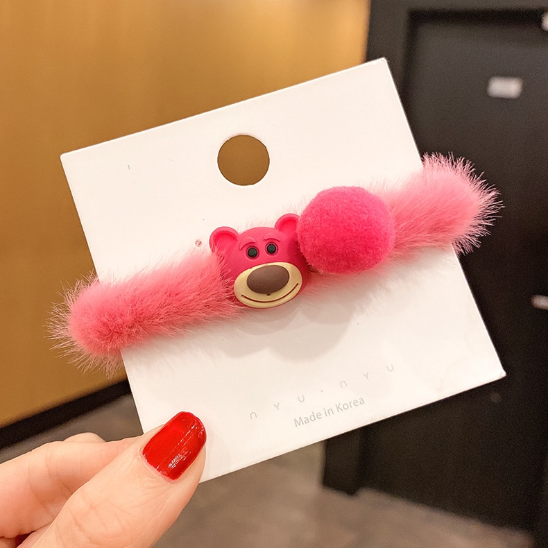 Dây buộc tóc hình gấu/thỏ/Doremon nhồi bông nhiều màu sắc đáng yêu cho nữ