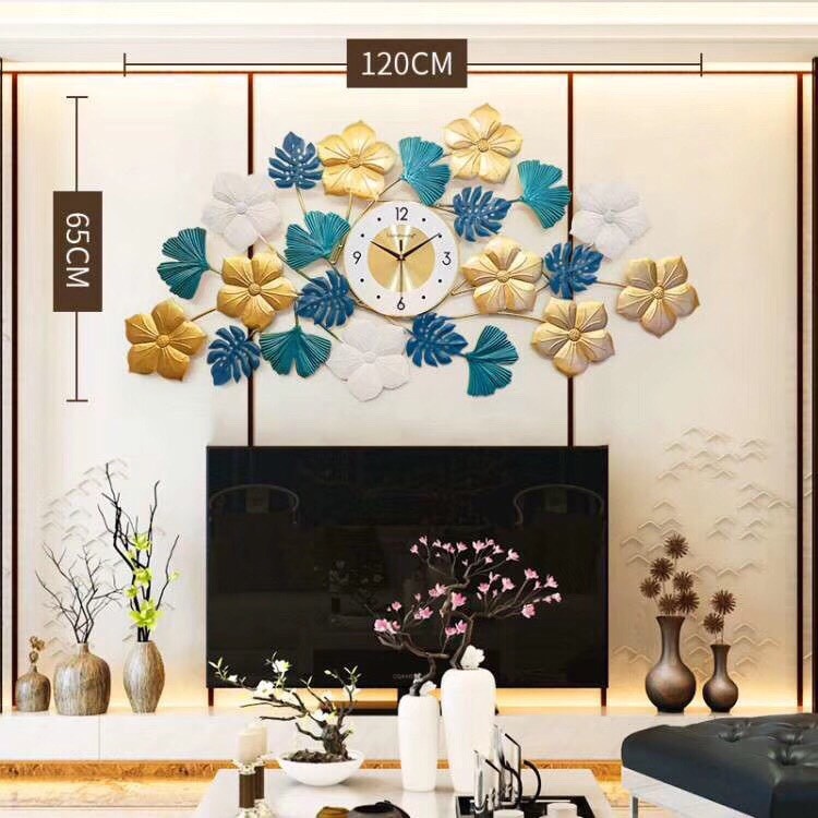 Đồng Hồ Treo Tường Mẫu Deco Nghệ Thuật ( KT 120*65CM)