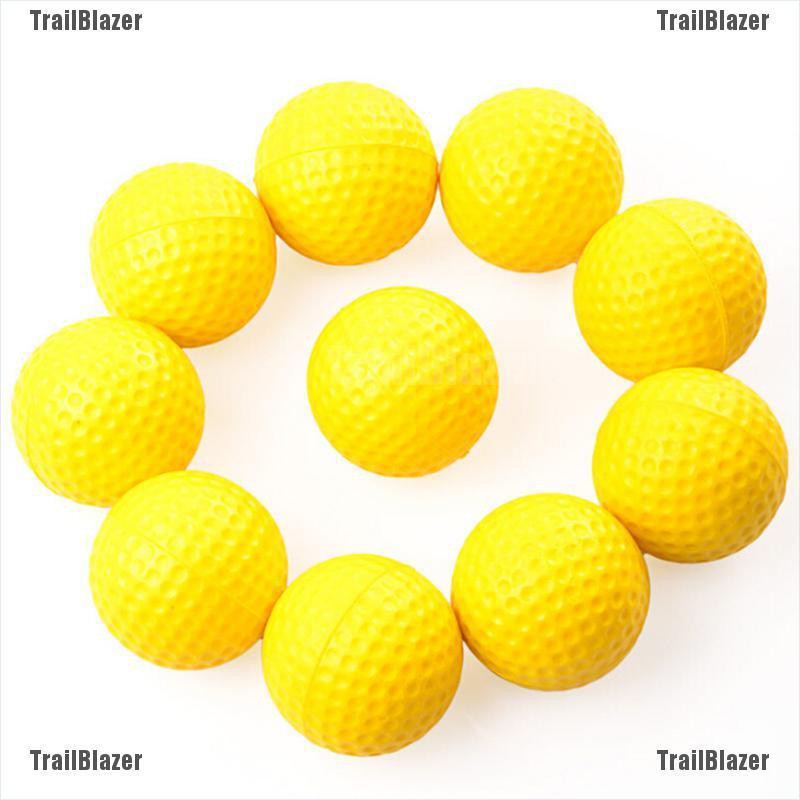 Set 10 Quả Bóng Golf Bằng Nhựa PP Đàn Hồi Màu Vàng
