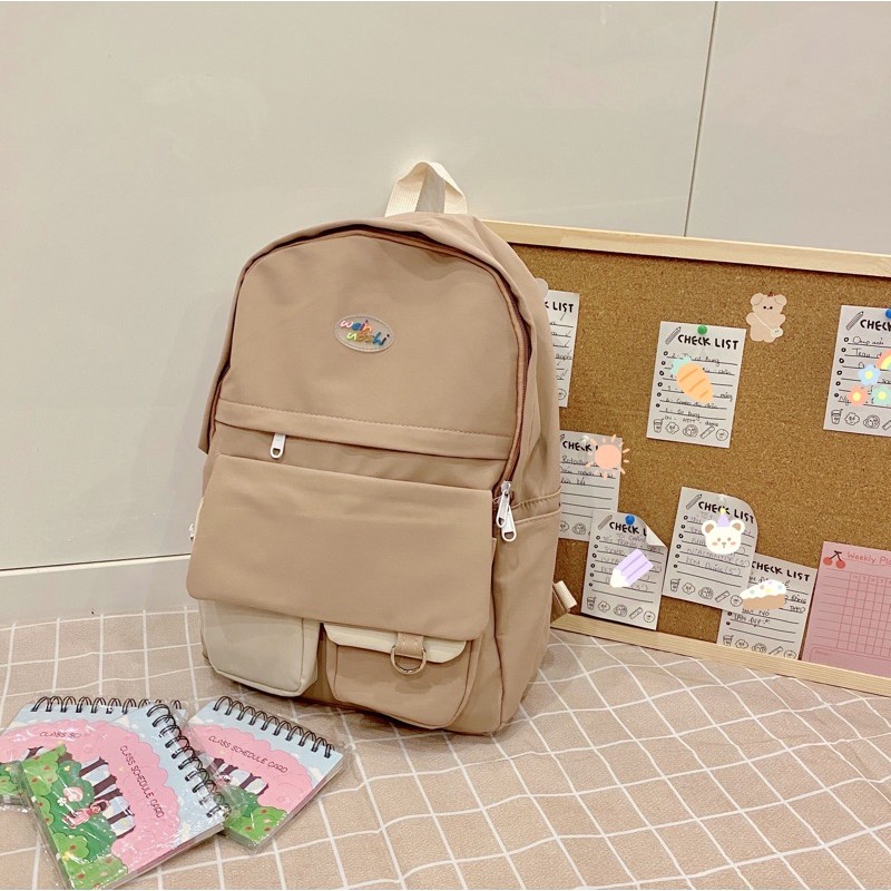 BL79-82/Balo ulzzang phong cách Hàn Quốc tặng kèm pin dễ thương chất liệu vải cao cấp chống thấm nước đi học đi chơi