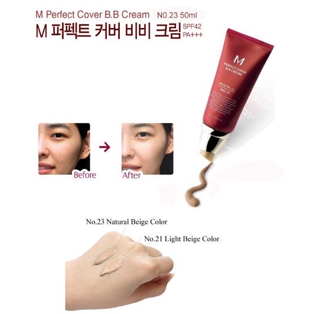 [Sẵn- Auth] Kem Nền Missha M Perfect Cover BB Cream